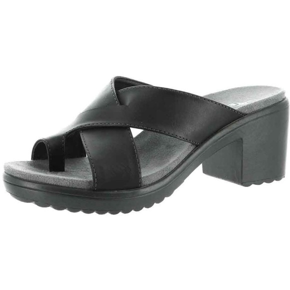 EASTLAND Liza Slide w/ Toe Loop and Block Heel - Picture 1 of 9